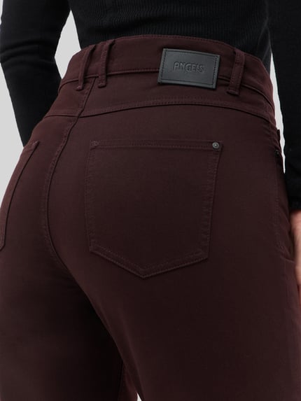 ANGELS Regular Fit Hose mit High Waist Modell 'LARA' Bordeaux 3