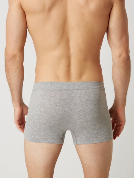 SCHIESSER Trunks mit Stretch-Anteil im 3er-Pack Mittelgrau Melange 4