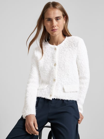 Marc Cain Gebreid jack met structuurmotief Offwhite - 3