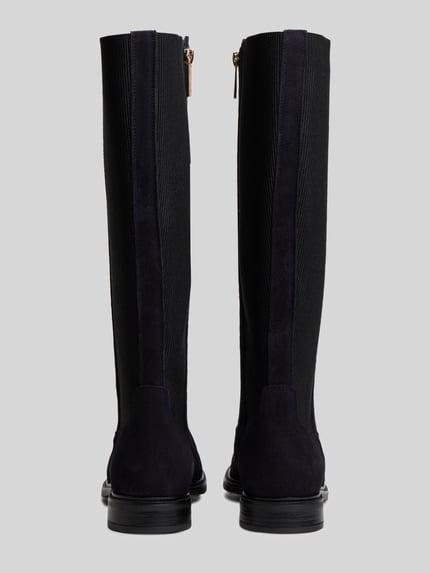 Tommy Hilfiger Stiefel aus echtem Leder mit Logo-Stitching Dunkelblau 5