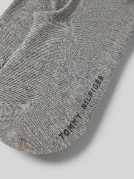 Produktfoto, Sneakersocken mit Label-Detail im 2er-Pack von Tommy Hilfiger, unifarben, Baumwoll-Elasthan-Mix, elastisches Rippenbündchen
