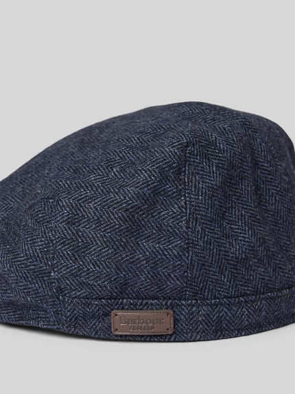 Barbour Schiebermütze mit Strukturmuster Modell 'Barlow' Marine 2
