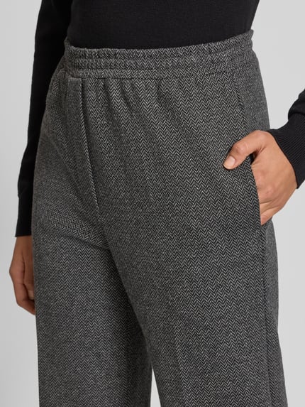 Weekend Max Mara Spodnie o kroju regular fit z dodatkiem wełny model ‘ZELMA’ Średnioszary melanż 3