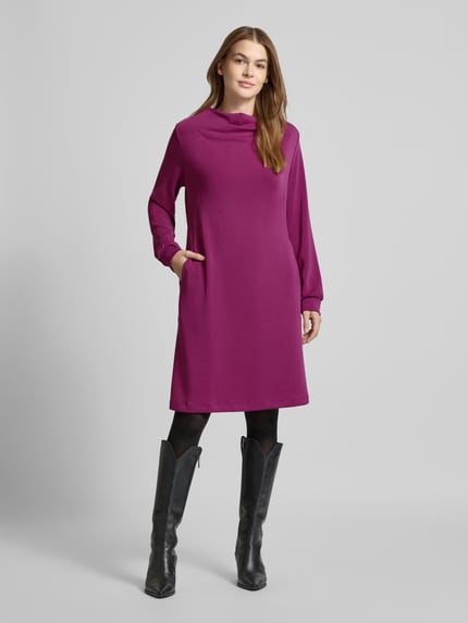 s.Oliver BLACK LABEL Loose fit sweatjurk met platte kraag Paars - 1