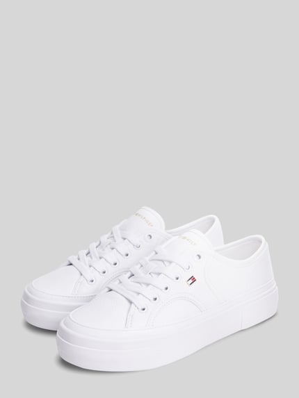Tommy Hilfiger Sneaker aus echtem Leder Weiss 1