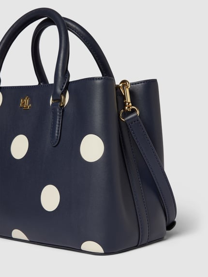 Lauren Ralph Lauren Tote bag met all-over motief, model 'MARCY' Marineblauw - 3