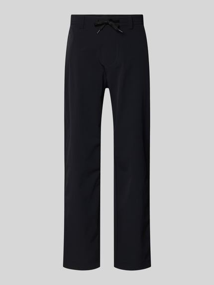 Produktfoto, Straight Leg Chino mit Kordelzug Modell 'CHINO' von BOSS Orange, jednolity kolor, krój straight leg, kieszeń z tyłu i z boku, tunel w pasie, label patch