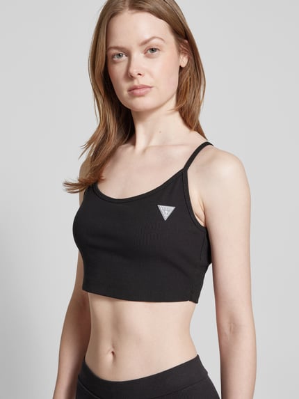 GUESS Activewear Bustier mit Label-Badge Modell 'CROCUS' Black 3
