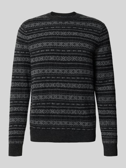 Regular Fit sweter z dzianiny z czystej wełny Shop The Look MANNEQUINE