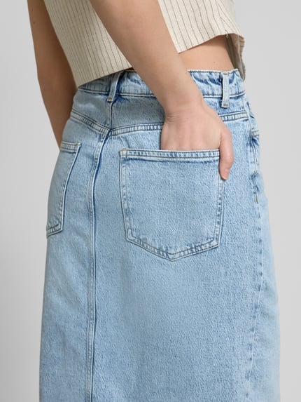 VILA Jeansrok met loopsplit, model 'JAF' Jeansblauw - 3