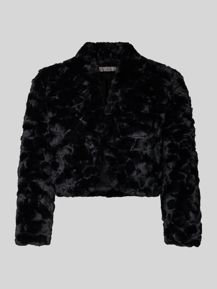 Christian Berg Cocktail Cocktailjacke aus Kunstfell mit Stehkragen Black 2