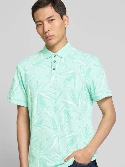 Tom Tailor Regular fit poloshirt van een mix van katoen en elastaan Lichtturquoise - 3