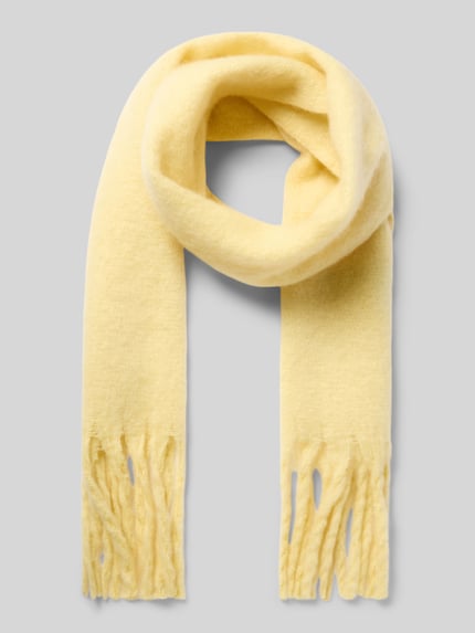PIECES Schal mit weichem Fleece-Touch Hellgelb 1