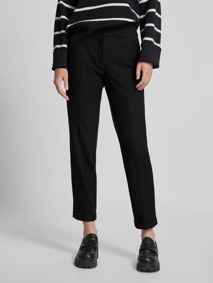 Raffaello Rossi Tapered fit stoffen broek met persplooien, model 'UTE' Zwart - 4