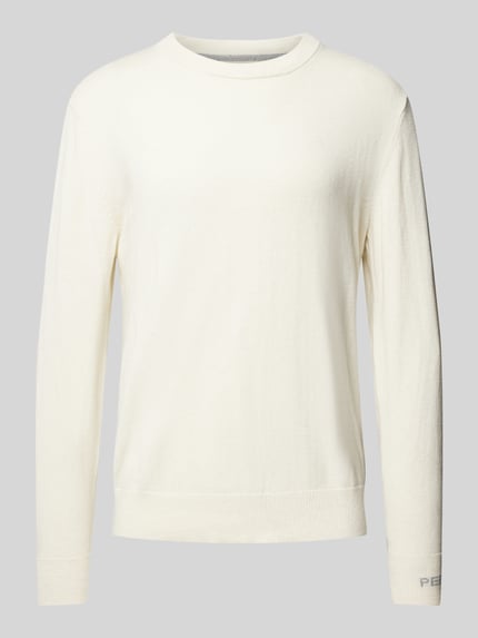 Pepe Jeans Strickpullover aus Baumwoll-Woll-Mix mit Kaschmir-Anteil Modell 'Andre' Offwhite 2