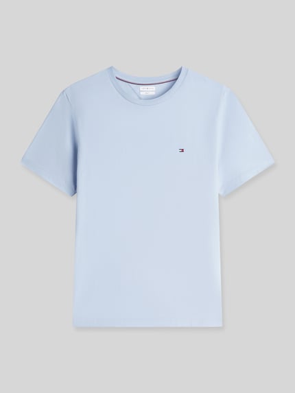 Tommy Hilfiger Regular Fit T-Shirt aus reiner Baumwolle Hellblau 2