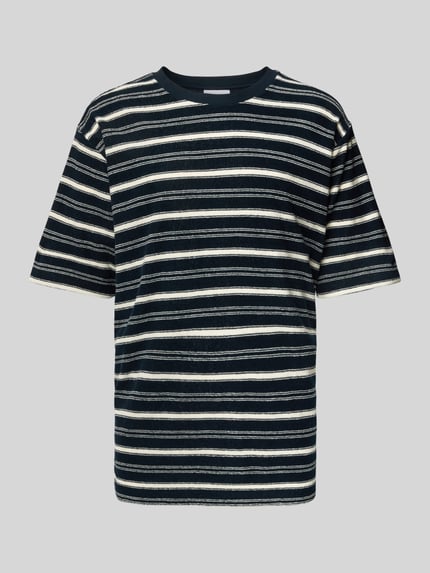 Lindbergh Oversized T-Shirt mit Rundhalsausschnitt Dunkelblau 2