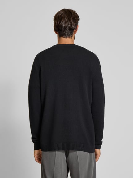 Wood Wood Strickpullover mit Stitching und Rundhalsausschnitt Modell 'Tay' Black 5