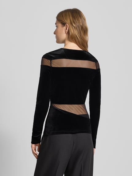 LeGer Semitransparentes Longsleeve Modell 'Fray' Black 5