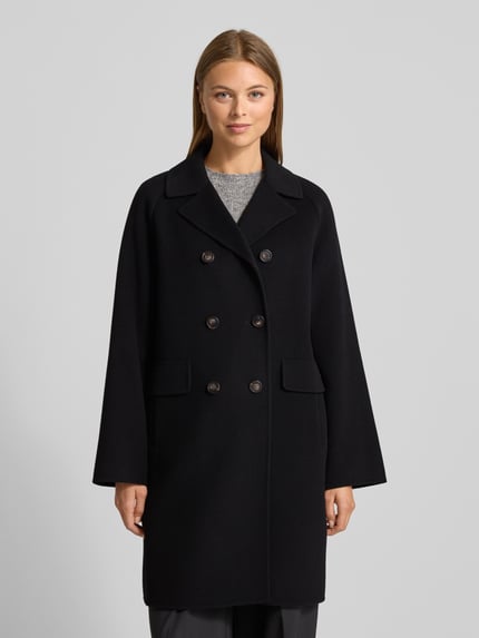 Weekend Max Mara Płaszcz o kroju regular fit z wełny model ‘ZOLFO’ Czarny 4