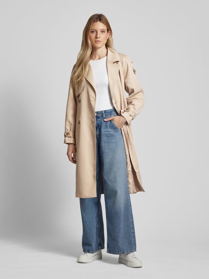 FREE/QUENT Trenchcoat mit Bindegürtel Modell 'Ottie' Taupe 1