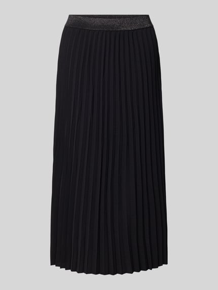 Tom Tailor Uitlopende plissérok met elastische band BLACK - 2