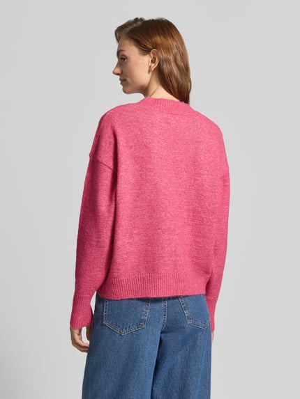 ICHI Relaxed Fit Strickpullover mit Woll-Anteil Modell 'Sage' Pink 5