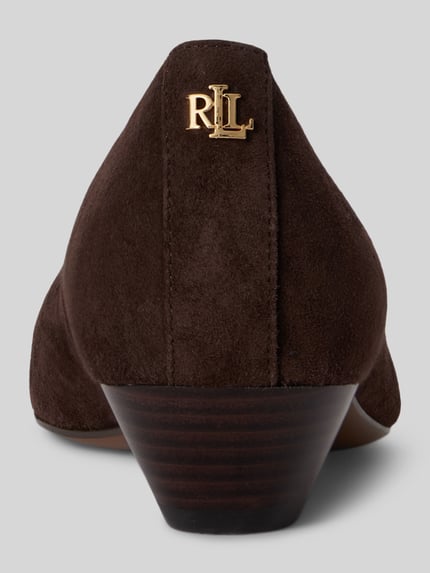 Lauren Ralph Lauren Ballerina aus echtem Leder mit kleinem Cowboy-Absatz Dunkelbraun 4