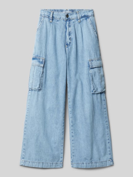 Blue Effect Flared jeans met opgestikte klepzakken Lichtblauw - 1