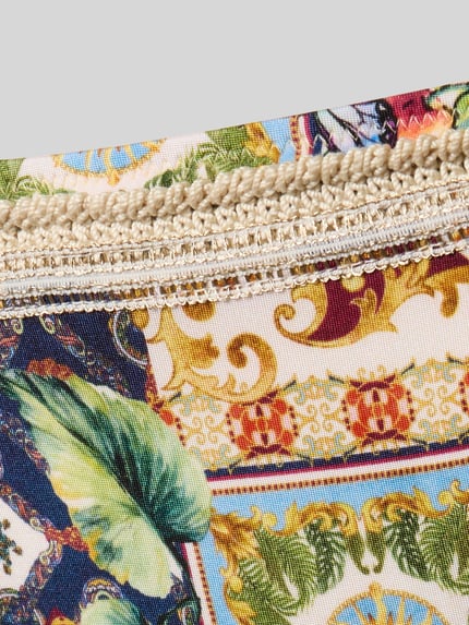Produktfoto, Bikinihose mit seitlicher Schnürung Modell 'TREASURED TROVE' von WATERCULT aus Material-Mix mit Stretch-Anteil, Allover-Look, strukturierte Textur