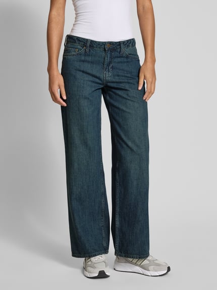 Weekday Low Waist Jeans aus reiner Baumwolle Hellblau 4