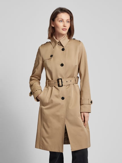 Jake*s Casual Trenchcoat mit Gürtel und Ärmelriegeln Sand 4