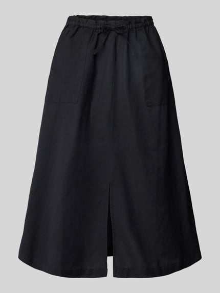 Christian Berg Woman Leinenrock mit Gehschlitz Black 2