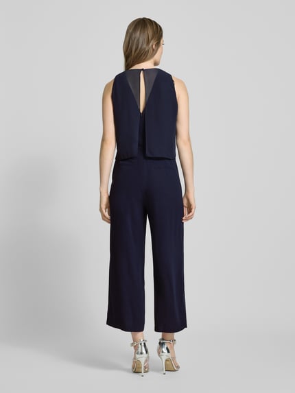 s.Oliver BLACK LABEL Regular Fit Jumpsuit mit doppellagigem Chiffon Marine 5