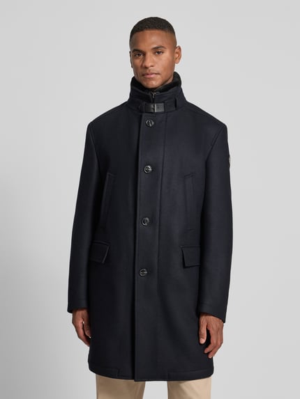 JOOP! COLLECTION Lange jas van wolmix, model 'Mikos' Donkerblauw - 4