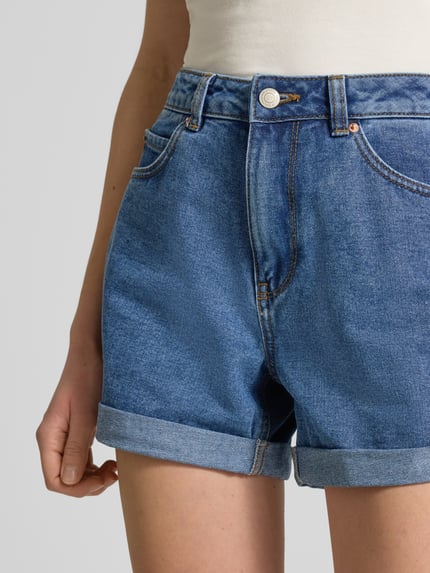 VERO MODA Relaxed Fit Jeansshorts aus Baumwoll-Mix Modell 'ZURI' Jeansblau 3