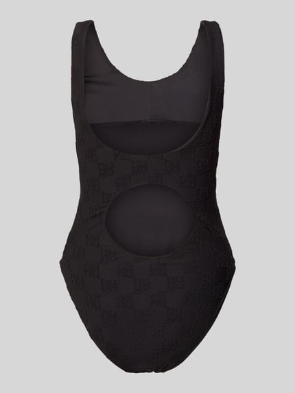 HUGO Badpak met all-over logomotief Zwart - 3