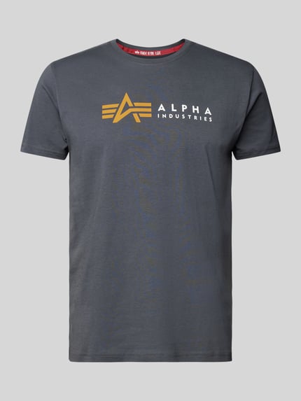Alpha Industries T-Shirt mit Label-Print Anthrazit 2