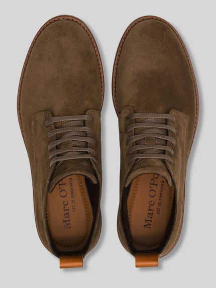 Marc O'Polo Boots aus Rindvelours mit Kreppsohle Taupe 5