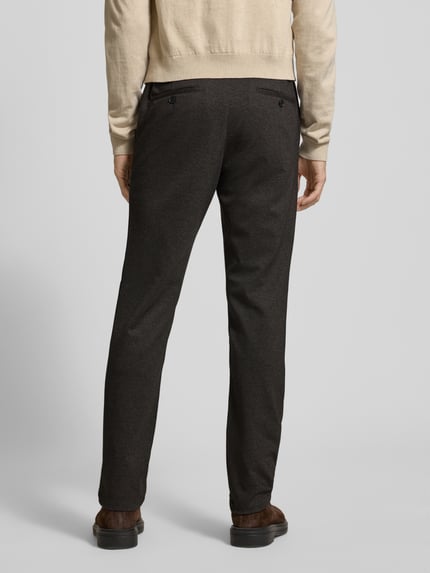 Christian Berg Men Regular Fit Stoffhose mit Viskose-Anteil Dunkelbraun 5