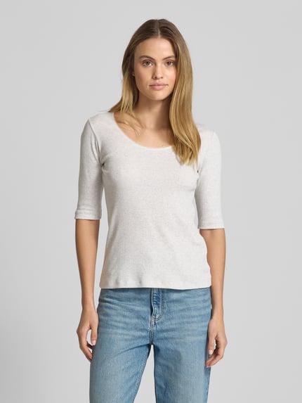 Lanius T-shirt met ronde hals Lichtgrijs gemêleerd - 4
