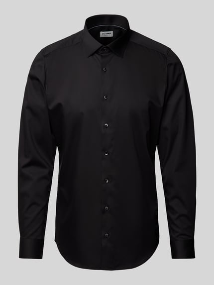 OLYMP Level 5 Slim fit zakelijk overhemd met kentkraag Zwart - 2