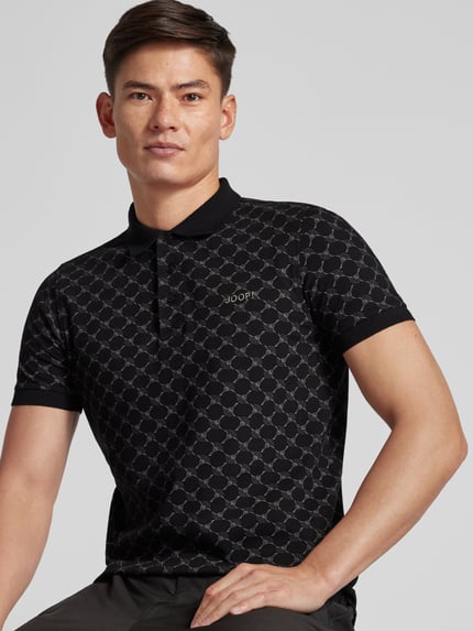 JOOP! COLLECTION Koszulka polo o kroju regular fit z wyhaftowanym logo model ‘Paigam’ Czarny 3