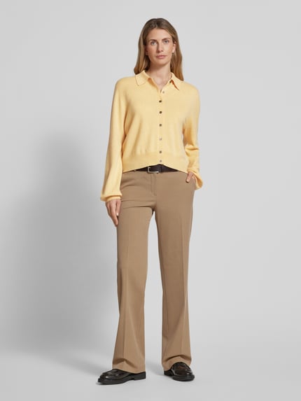 (THE MERCER) N.Y. Cardigan van kasjmier met doorknoopsluiting Lichtgeel - 1