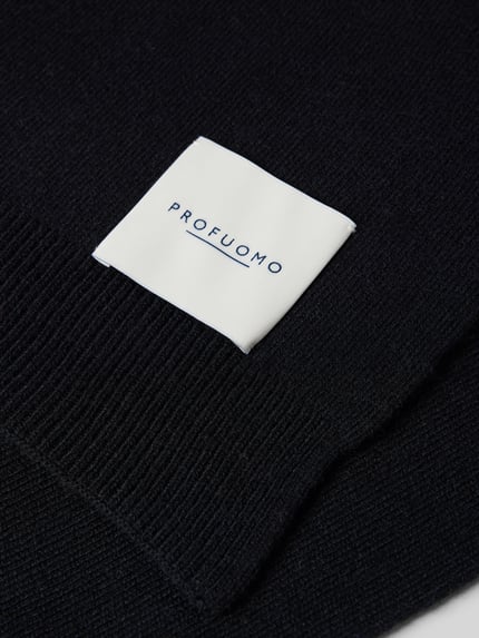 Profuomo Schal mit Label-Detail Marine 2