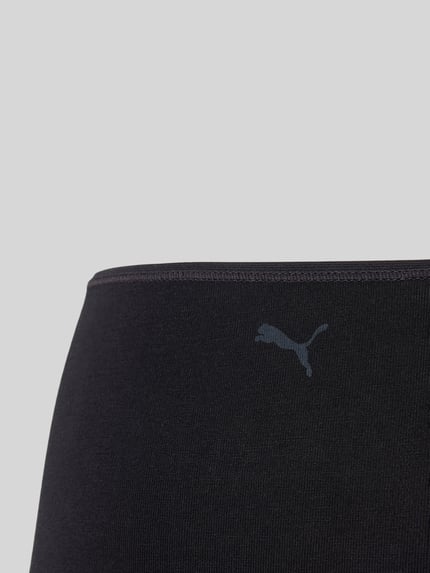 Produktfoto, Panty aus Baumwoll-Mix mit Modal-Anteil im 3er-Pack von PUMA, Schwarz, glatte Oberfläche, dezentes Logo, Damen Panty von PUMA
