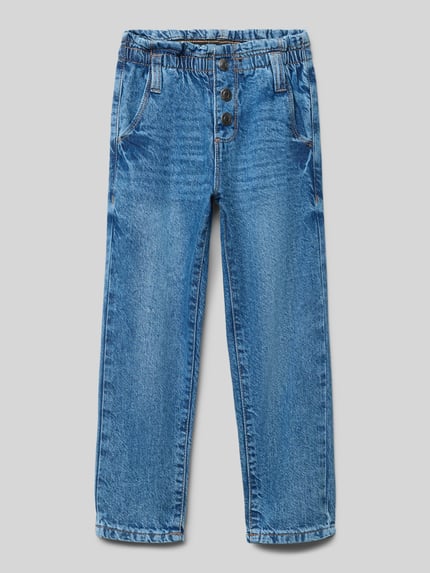 Blue Seven Straight fit jeans met elastische band Blauw - 1