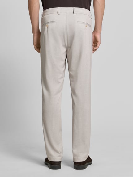 CG – CLUB of GENTS Hose mit Label-Detail Modell 'Orlando' Beige Melange 5