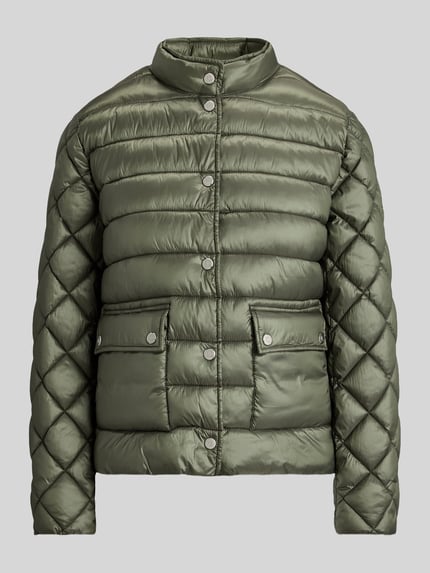 Lauren Ralph Lauren regular fit gewatteerd jack met opgestikte zakken Donkergroen - 2