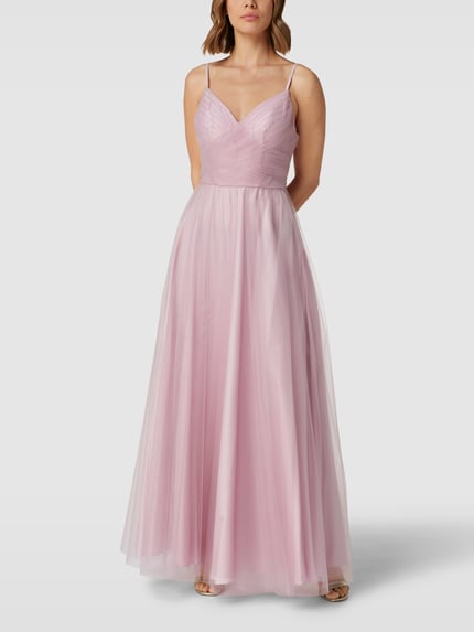 Laona Abendkleid mit Herz-Ausschnitt Rose 1
